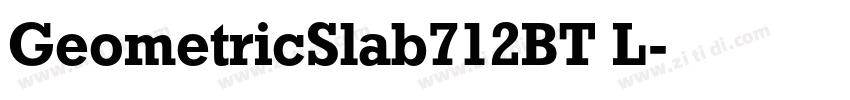 GeometricSlab712BT L字体转换